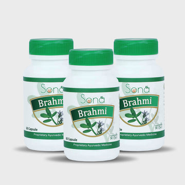 Sona Brahmi Capsules Supports brains - 60 Capsule (Pack of 3)